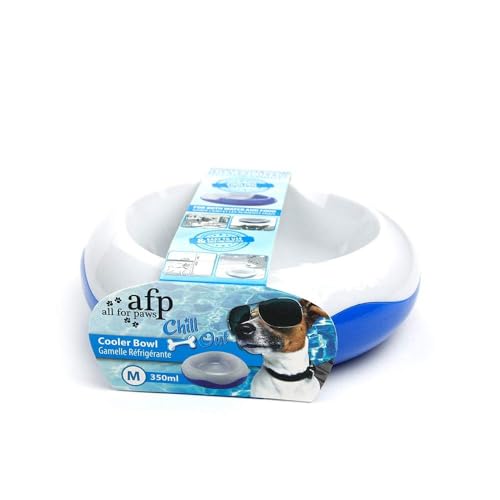 ALL FOR PAWS Dog Cooling Water Bowl, Pet Cold Frosty Bowl Cooler for Small Dogs & Cats, Summer Chill Out Water & Food Bow...