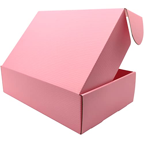 Lmuze Pink Shipping Boxes for Small Business Pack of 20-12x9x4 inches Cardboard Corrugated Mailer Boxes for Shipping Packa...
