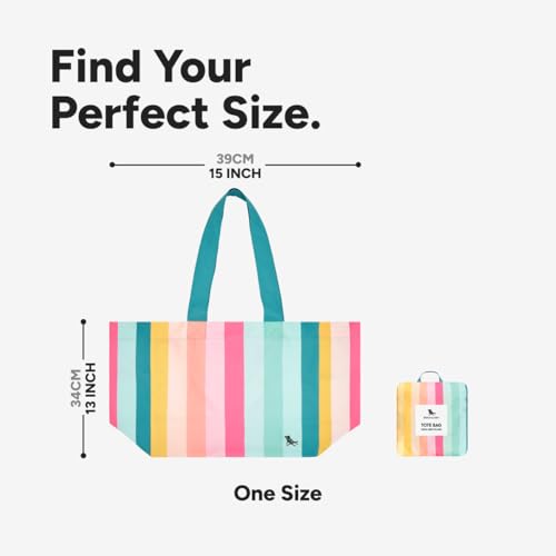 Dock & Bay Everyday Beach Tote Bag - Reusable Carrier Bag for Daily Use - Carries Up to 10kg - 100% Recycled Materials