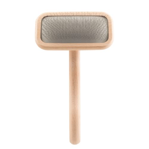 Chris Christensen Mark II Slicker Brush for Dogs, 12mm Pins, Groom Like a Pro, Handcrafted Lightweight Beechwood Ergonomic...