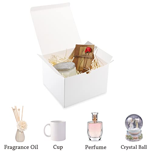 Frantis White Gift Boxes, 20 Pack 5x5x5 inch Small Gift Box with Lids for Wedding, Christmas, Ornaments, Valentine's, Brid...