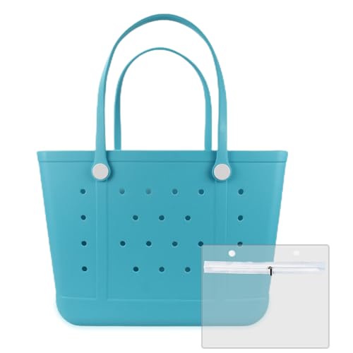 Juyeesm X Large Beach Bag, Oversized Rubber Beach Bag, Washable Open Tote Bag Durable Tote Travel Bags