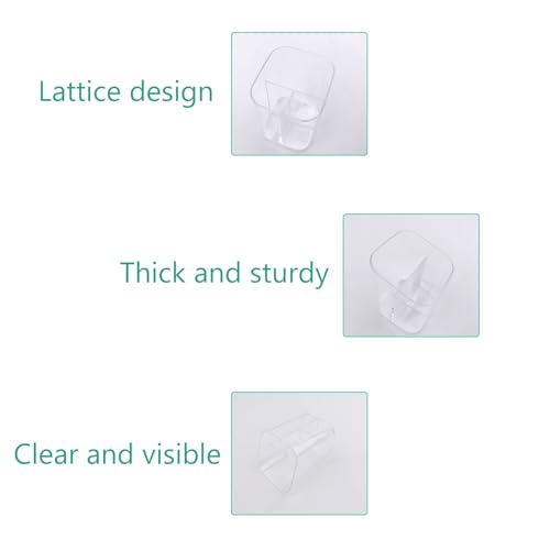 Newkita Acrylic Clear 3 Slots Pencil Pen Holder for Desk, Desktop Makeup Brush Storage Organizer Pen Cup Stand for Office ...