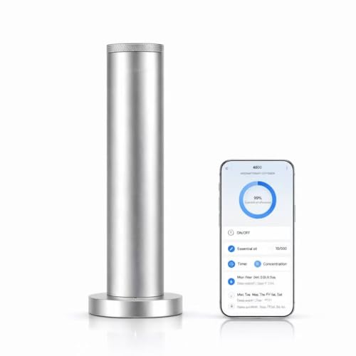 Wireless Essential Oil Smart App & Remote Control, Covers Up to 4000 Sq Ft, Quiet Aroma Diffuser for Home, Hotel & Office,...