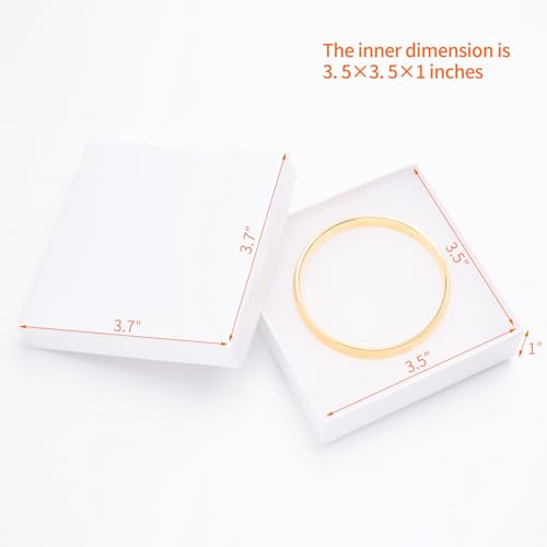 Magicool Hanger Magicool 20 Pack 3.5x3.5x1 Inch Cardboard Jewelry box Necklaces,Bracelets,Earrings,Small Gift Packaging,Je...