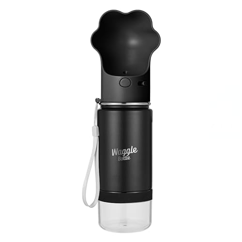 Waggle Bottle Stainless Steel Dog Travel Water Bottle, Double-Wall Vacuum Insulated Portable Dog Water Dispenser, Drink Cu...