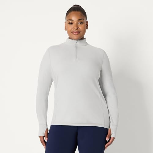 Amazon Essentials Women's Athletic Soft Performance Lightweight Quarter-Zip Long Sleeve Workout Top