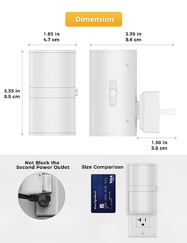 L LOHAS LED Night Light Plug in, Night Lights Plug into Wall, Light Sensor, 0-100LM Soft White 3000K, Dimmable Night Ligh...