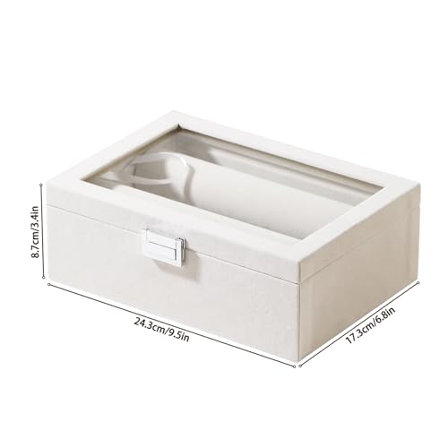 Gghenda Bracelet Display Holder with Clear Lid, Jewelry Storage Organizer Box Case with Rods for Bangles, Watches, Women (...