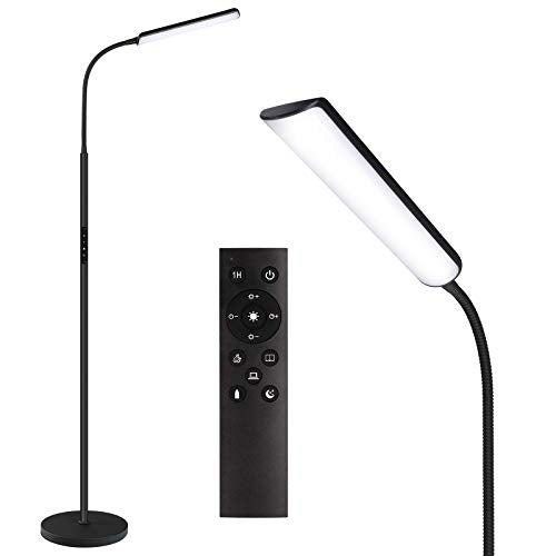 Dimunt LED Floor Lamp, Bright 15W Floor Lamps for Living Room with 1H Timer, Stepless Adjustable 3000K-6000K Colors & Brig...