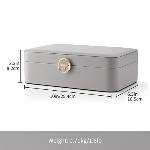 Vlando Jewelry Boxes for Women,2 Layers Jewelry Box with Lock,Birthday Gifts for Women Girls,Jewelry Organizers for Earrin...