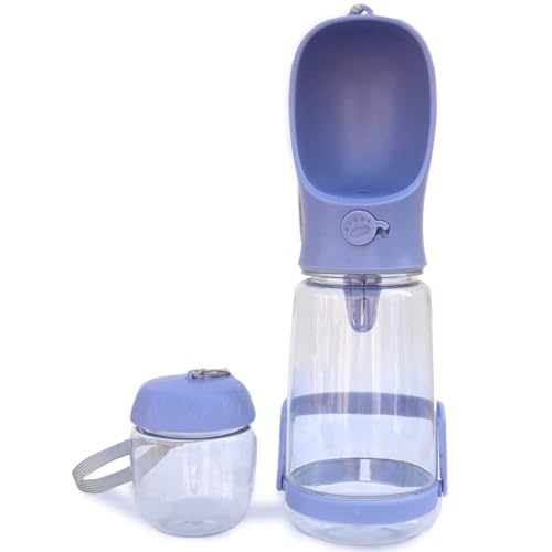 Frxat Dog Water Bottle with Food Container Holder, Travel Puppy Drinking Bowl, Portable Pet Water Dispenser, Patented Desi...