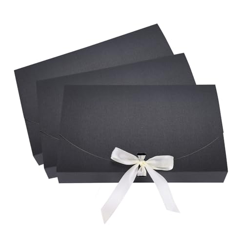 10Pcs Gift Boxes with Ribbon Bowknot Kraft Paper Gift Bag Envelope Wrapping Box Scarf Lingerie Necklace Shirt Gift Packagi...