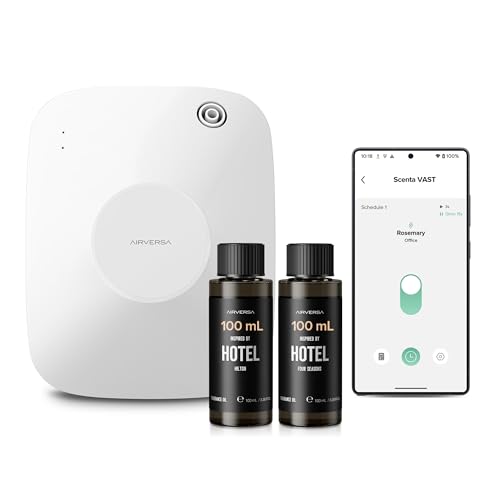 Smart Waterless Essential Oil Diffuser Hotel Scent Starter Kit, 400mL Capacity with 200mL Fragrance Oil, Up to 2000 sq ft ...