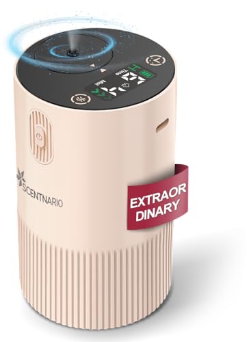 Waterless Diffuser for Essential Oil - Aroma Diffuser for Home with Battery Indicator, Portable Smart Scent Air Machine 1/...