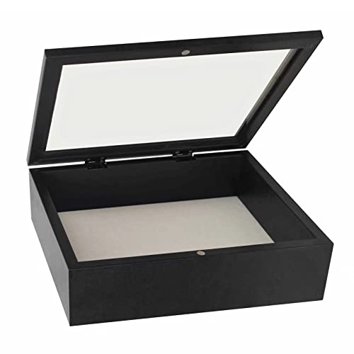 Muzilife 11x14 Shadow Box Picture Frame - 2.16" Interior Deep Wood & Glass Display Case Ready to Hang Memory Box Baby Spor...