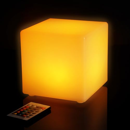 Frienda 4 Pcs Light up Cubes Cool Cosmic Cube Lights 16 Colors LED Mood Lamp Waterproof LED Light Cube for Nursery Home Pa...