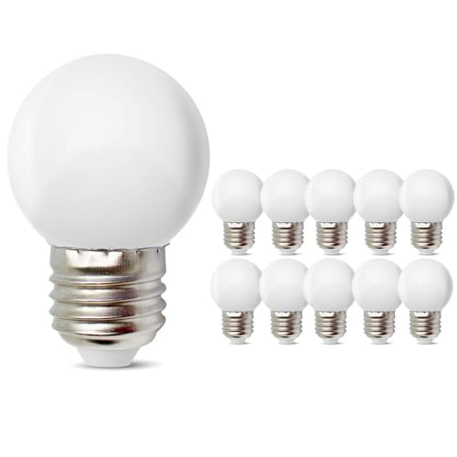 Small E26 LED Night Light Bulbs 1W Mood Light Bulbs Soft White 3000K Not Dimmable 10W Equivalent for Bedroom Bathroom Make...