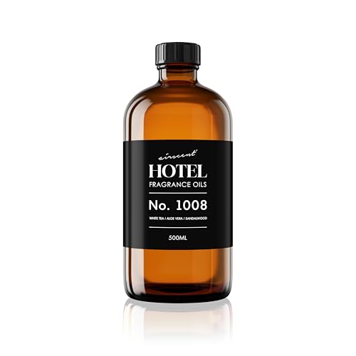 AirScent Hotel Diffuser Oil No. 1008 - White Tea, Aloe Vera & Sandalwood - Premium Fragrance Oil for Ultrasonic and Waterl...