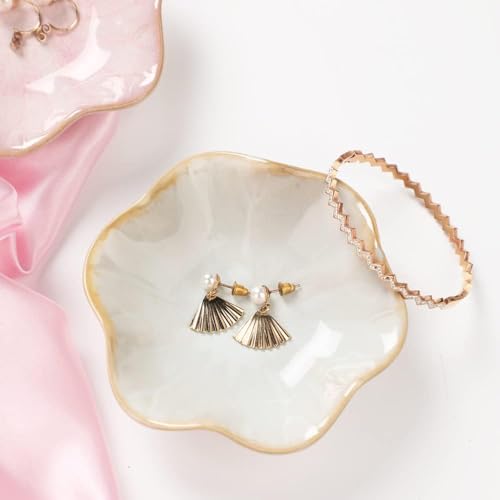 Binoster Ceramic Jewelry Dish, Leaf Jewelry Tray, Key Tray, Jewelry Holder, Small Ring Dish Holder, Jewelry Plate, Trinket...