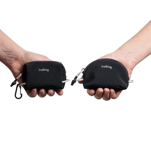 Bellroy Lite Pocket Trio (Set of 3 Mini Pouches, Super Lightweight, Made for Organizing and Attaching) - Black