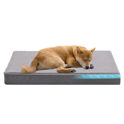 URGVANZ PET Cooling Dog Beds for Large Dogs, Orthopedic Memory Foam Dog Bed, Large Pet Beds with Washable Cover, Ideal for...