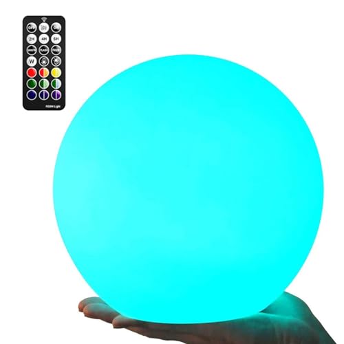 LOFTEK 8-inch LED Night Light Ball: 16 RGB Colors and Dimmable Globe Light with Remote, Upgraded Folding Handle, Seamless ...