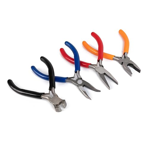 8 PCS Jewelry Pliers Set,Mini 4.5’’ Jewelry Making Tools with Storage Pouch, Stainless Steel Precision Pliers for Bracelet...