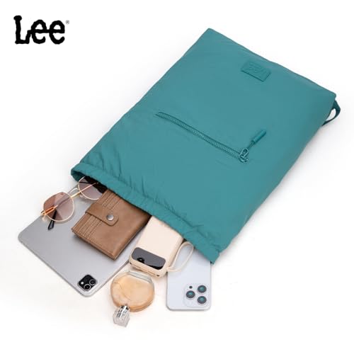 Lee Drawstring Backpack Bag Lightweight Small Gym Swim Beach Bag Water Resistant Sports Sackpack for Men Women, LEE48-002TQ