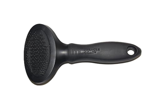 Miracle Care Slicker Brush for Cats, Pet Hair Brush for Shedding, Removes Loose Undercoat, Ergonomic Handle, Smaller Head ...
