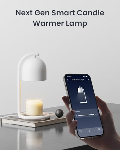 SwitchBot Smart Candle Warmer Lamp with Timer & Voice Control — Dimmable Flameless Candle Wax Melter, Matter-Enabled for A...