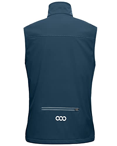 33,000ft Men's Windproof Lightweight Golf Vest Outerwear with Pockets, Softshell Sleeveless Jacket for Running Hiking Sports