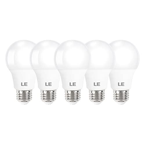 LE LED Light Bulbs 60 Watt Equivalent, 9W 800 Lumens Non-Dimmable, Daylight White 5000K, A19 E26 Standard Medium Base, 100...