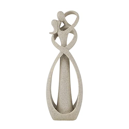 Trycooling Kissing Lovers Statue Abstract Sculpture Resin Statues for Home Decor Modern Home Office Desktop Shelf Bookshel...