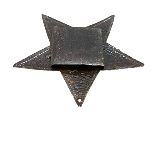 Handmade Star Frame Ornament Mini Picture Holder 4 x 4.5 Inches Haitian Art Christmas Ornament Collection, Unique Holiday ...