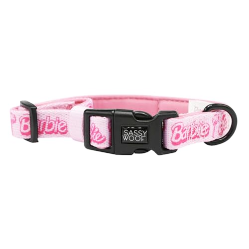 Sassy Woof Dog Collar Barbie™ Malibu - L, Adjustable, Durable, Comfortable and Stylish Pet Accessories for Large Dogs - Of...