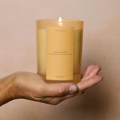 Orange, Cedarwood & Clove Scented Candle | 11oz, 60 Hour Burn | Natural Soy Wax, Cotton Wick | Soy Scented Candles for Hom...