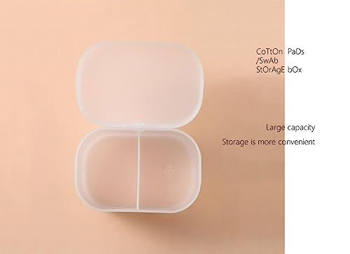 Sprigold home transparent cotton pads/swabs large capacity storage box with PP(polypropylene) material, easy to use and ta...