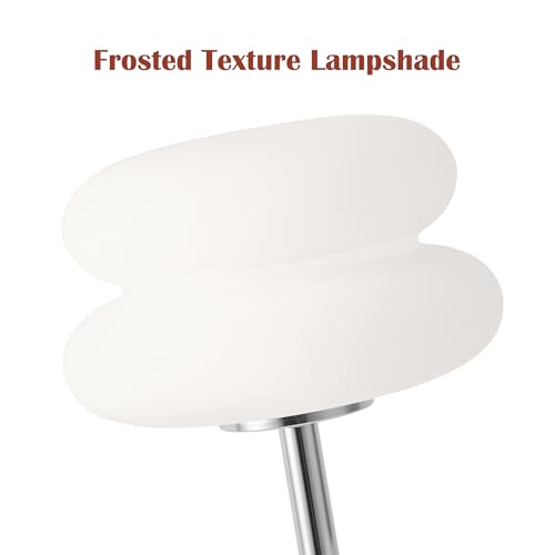 LSTVZSNRX White Mushroom Lamp, Mid Century Modern Lamp for Nightstand, Dimmable Retro Egg Tart Bedside Lamps, Home Decor A...