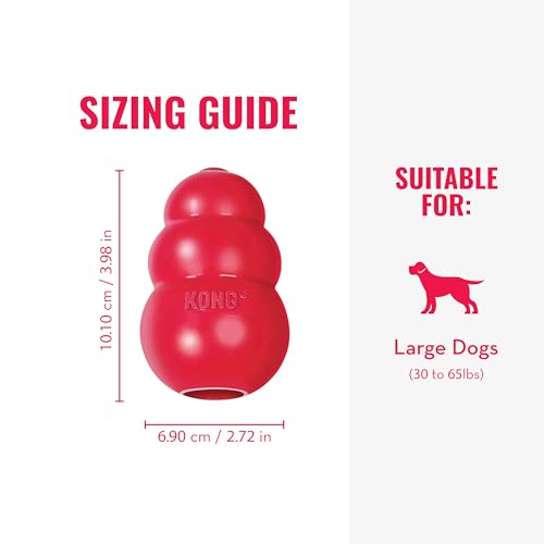 KONG Classic Stuffable Dog Toy - Fetch & Chew Toy for Dogs - Treat-Filling Capabilities & Erratic Bounce for Extended Play...