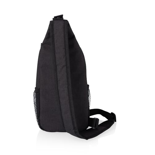 Picnic TIME Strider Crossbody Cooler Sling Bag, Insulated Fanny Pack, (Black)