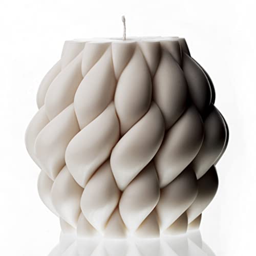 LAWA Knot Ball Candle - Large Beautiful Handmade Pillar Scented Soy Wax Elegant Bubble Aesthetic Candle Housewarming Gift ...