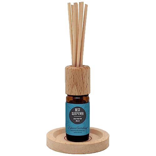 Edens Garden Wood Reed Essential Oil Diffuser – Natural Passive Aroma Diffuser with Handmade Wooden Sticks for Long-Lastin...