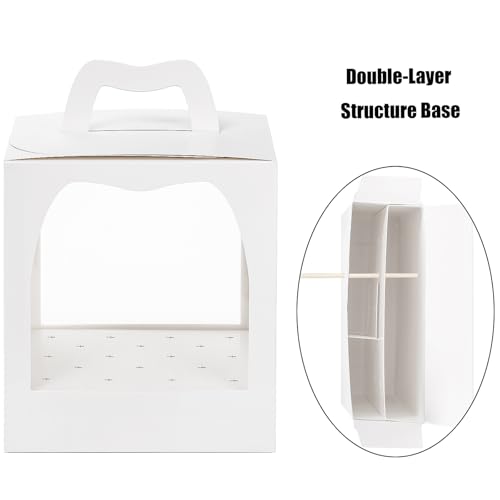 Nicunom 12 Pack Cake Pop Boxes, 18 Holes Cakes Pop Holder Cake Pops Packaging Boxes Gift Cakes Pop Stand Portable Lollipop...