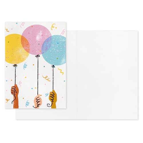 Hallmark 13" Large Gift Bag with Tissue Paper and Card (Happy Bday Balloons) for Kids, Grandchildren, Friend, Coworkers