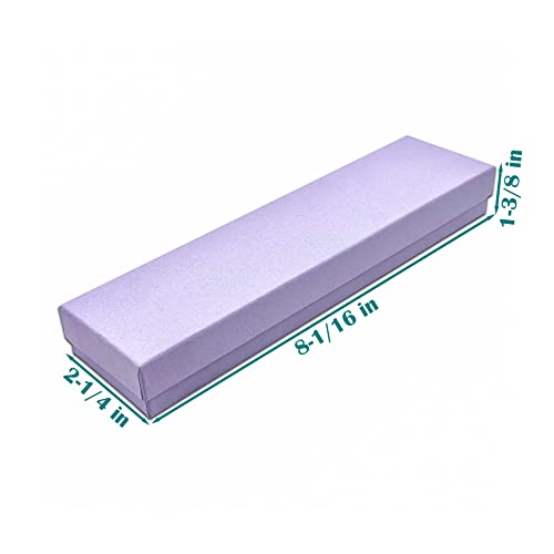 TheDisplayGuys - 25-Pack #82 Kraft Paper Cardboard Gift Boxes/Jewelry Cases w. Cotton Padding & Lid - Light Lavender - (8....