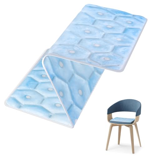 Laokiiy Cooling Seat Cushion, Y28°F Desk Chair Cushion Reusable Ice Mat with PCM Cooling Mat Technology, No Condensation, ...