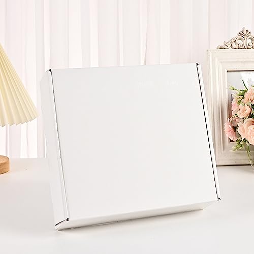 Shipping Boxes 9x9x4 inch Pack of 20，Livejun White Corrugated Cardboard Box Mailer Boxes for Packaging Small Business Ship...