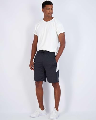 Real Essentials Men’s 5 Pack: 9" Dry-Fit Shorts – Athletic Gym, Workout, Basketball, Running, Casual Lounge Active Pockets