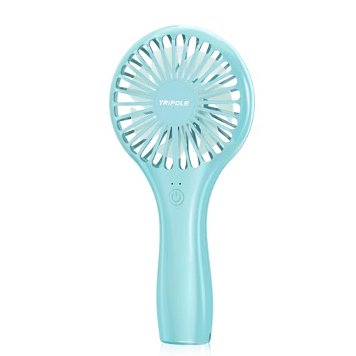 TriPole Mini Handheld Fan Battery Operated Small Personal Portable Fans Speed Adjustable USB Rechargeable Fans Cute Design...